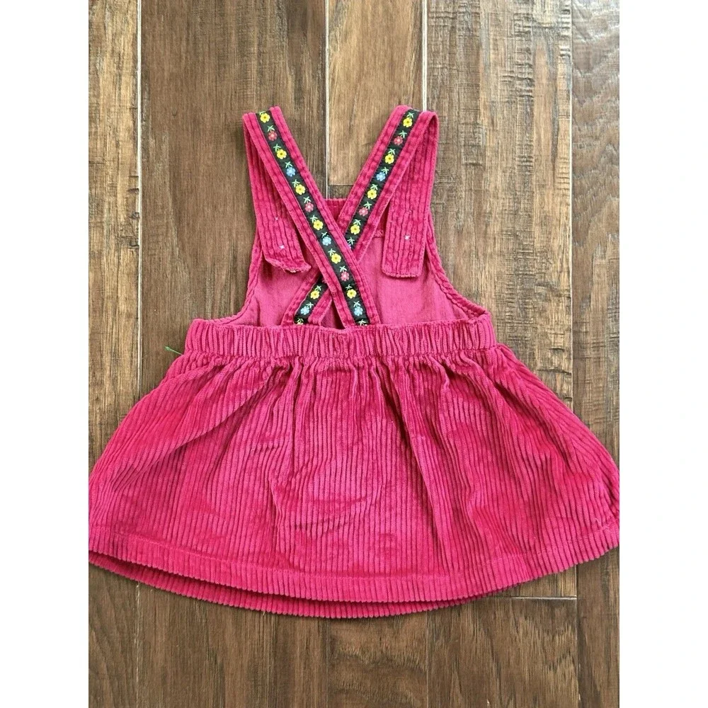 Rare Vintage Old Navy Toddler 12-18 Months Large Pink Corduroy Overall Girls
